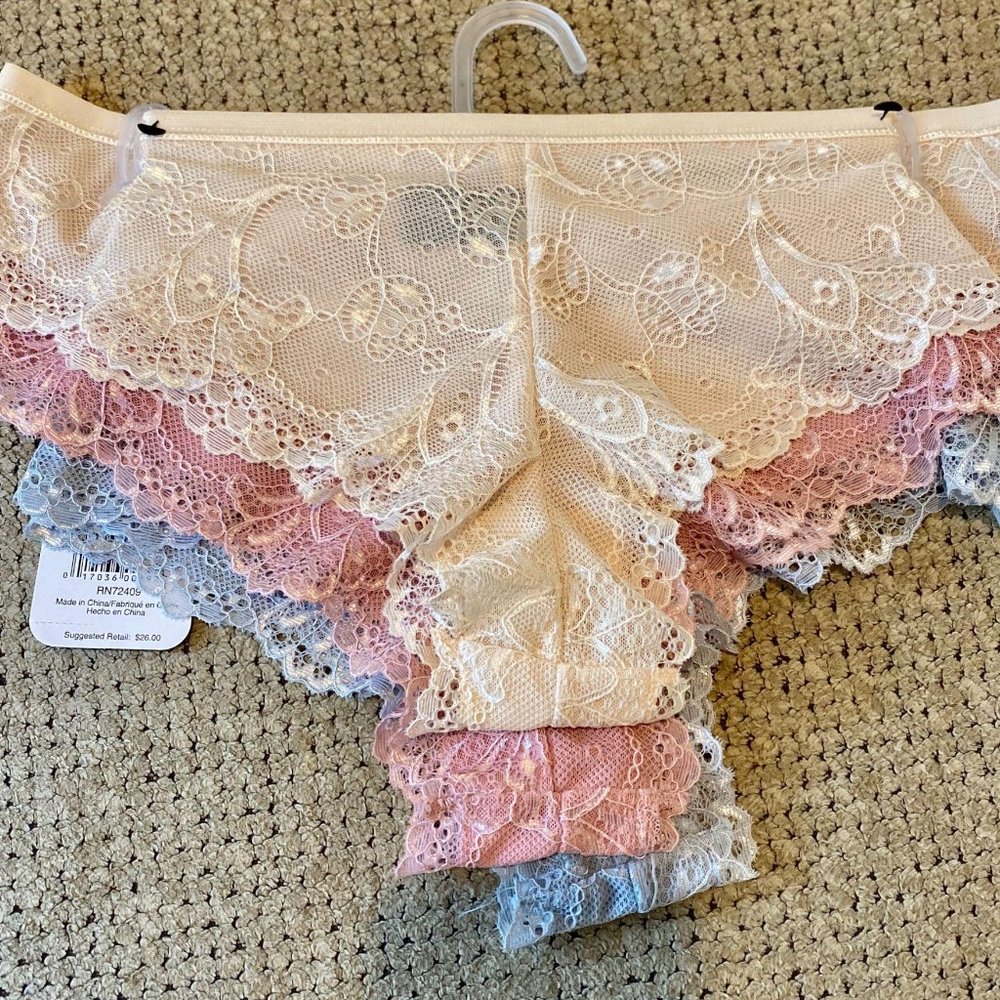 Rene Rofe women’s 3 pack panties lingerie tangas S